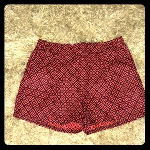 Shorts with dark blue and salmon detailing